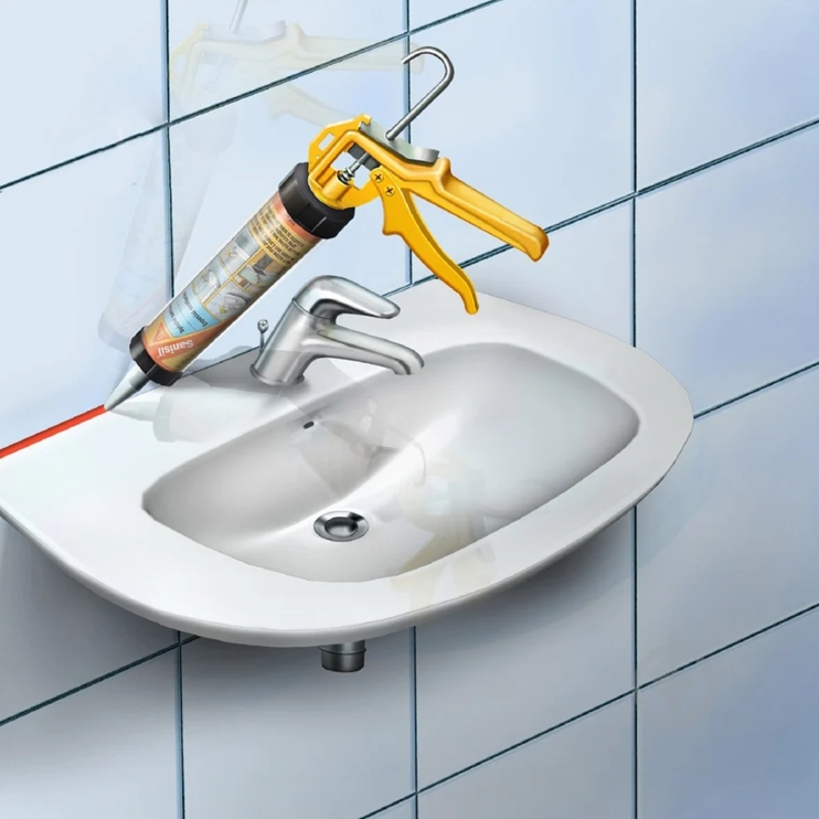 Герметик силіконовий Sika Sanisil санітарний білий 300 мл Київ у Києві - Новаторбуд - фото 4