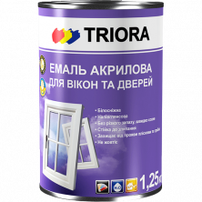 Емаль акрилова для вікон та дверей TRIORA біла (0,4 л)