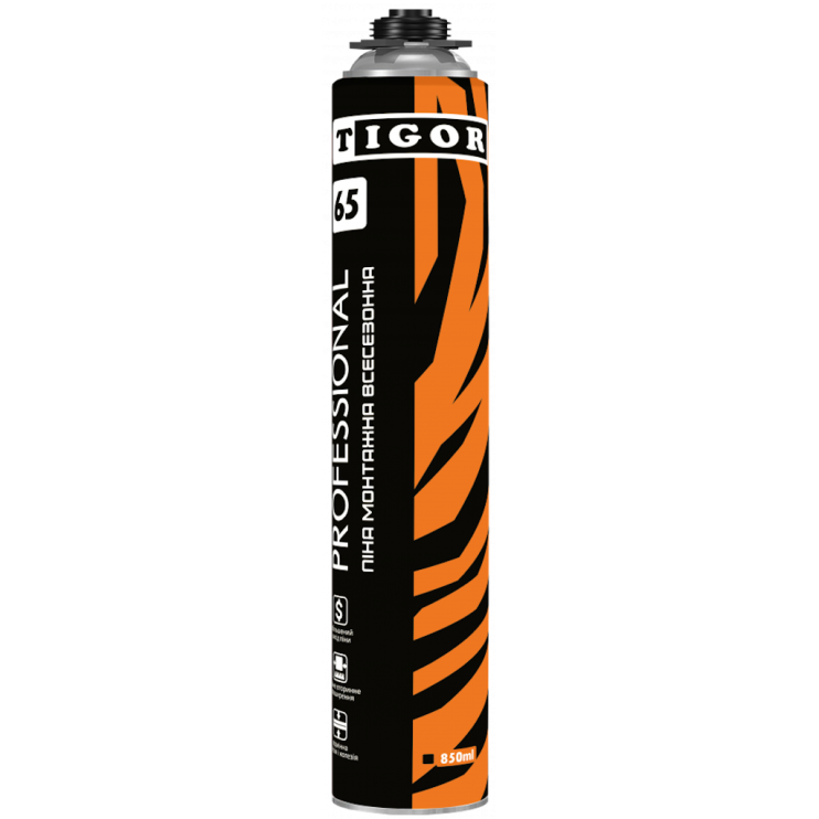 Пена монтажная всесезонная TIGOR PRO 65 (850 мл)  Киев в Киеве - Новаторстрой - фото 1