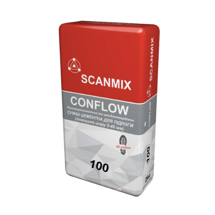 Легковыравнивающаяся смесь для пола Scanmix Conflow 100 (25 кг) Киев в Киеве - Новаторстрой - фото 1