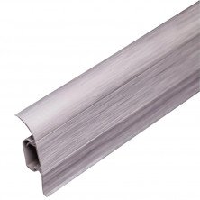 Плинтус ПВХ TIS серебро (ПЛГ-0070) 18x56x2500 мм