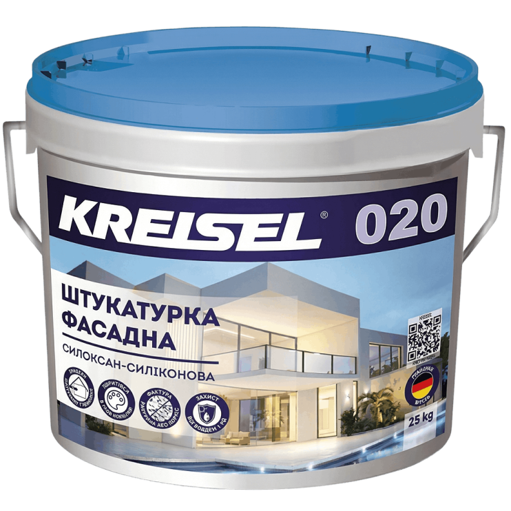 Штукатурка силоксан-силиконовая KREISEL 020 База B "Короед" 2,0 мм (25 кг) Киев в Киеве - Новаторстрой - фото 1