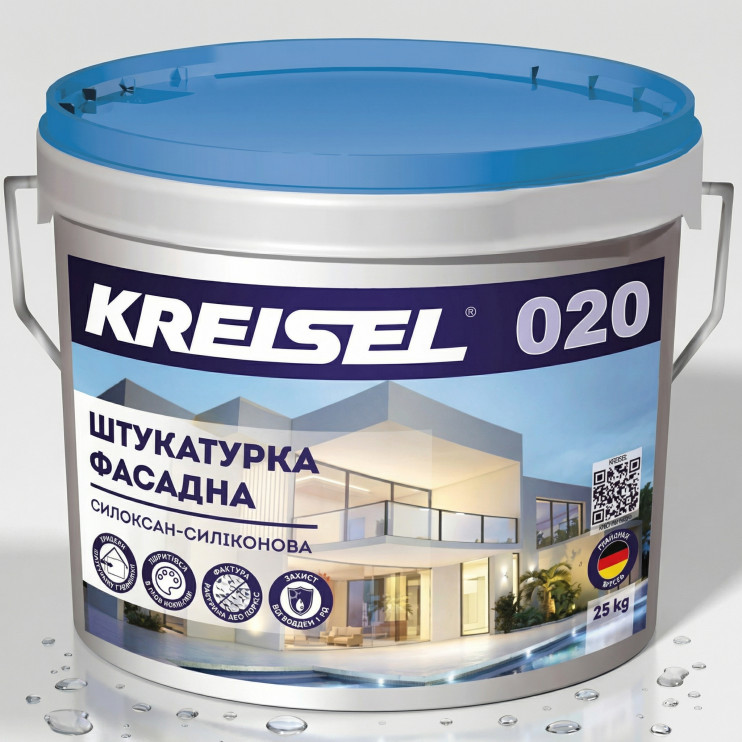 Штукатурка силоксан-силиконовая KREISEL 020 База B "Короед" 2,0 мм (25 кг) Киев в Киеве - Новаторстрой - фото 2