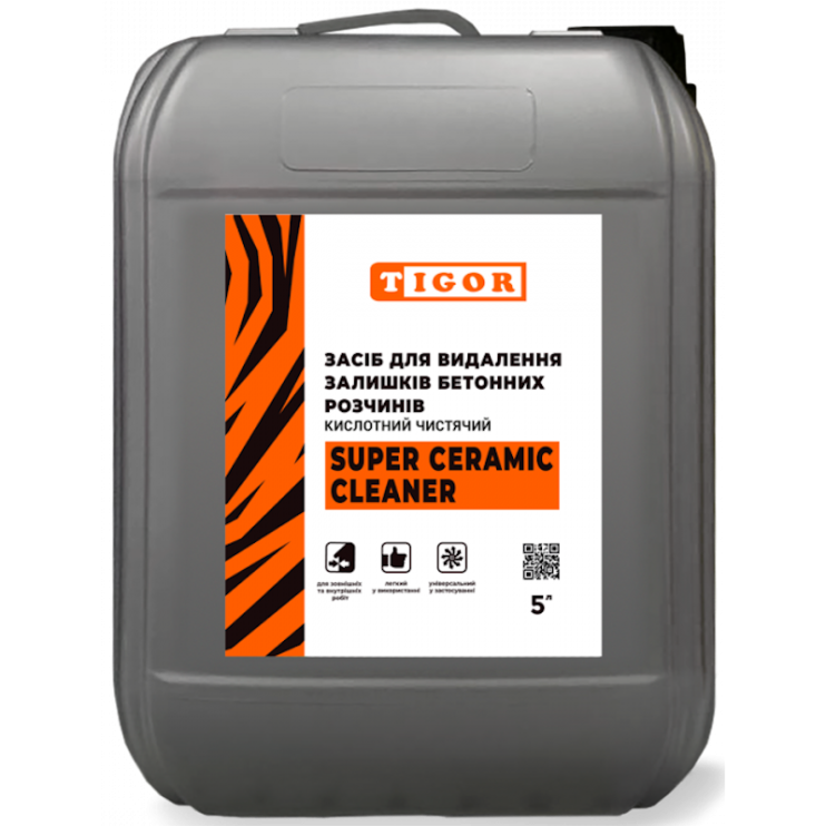 Средство для удаления остатков раствора Tigor Super Ceramic Cleaner (5 л) - Новаторстрой - фото 1