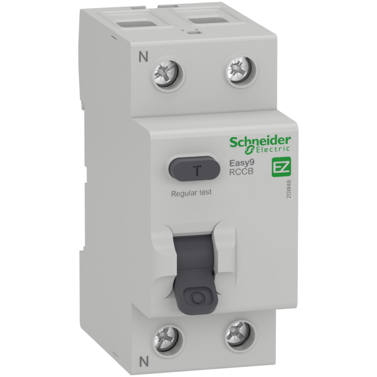 Дифавтомат із ПЗВ Schneider Electric EZ9, 2Р 0,1А 63А тип AC - Новаторбуд - фото 1