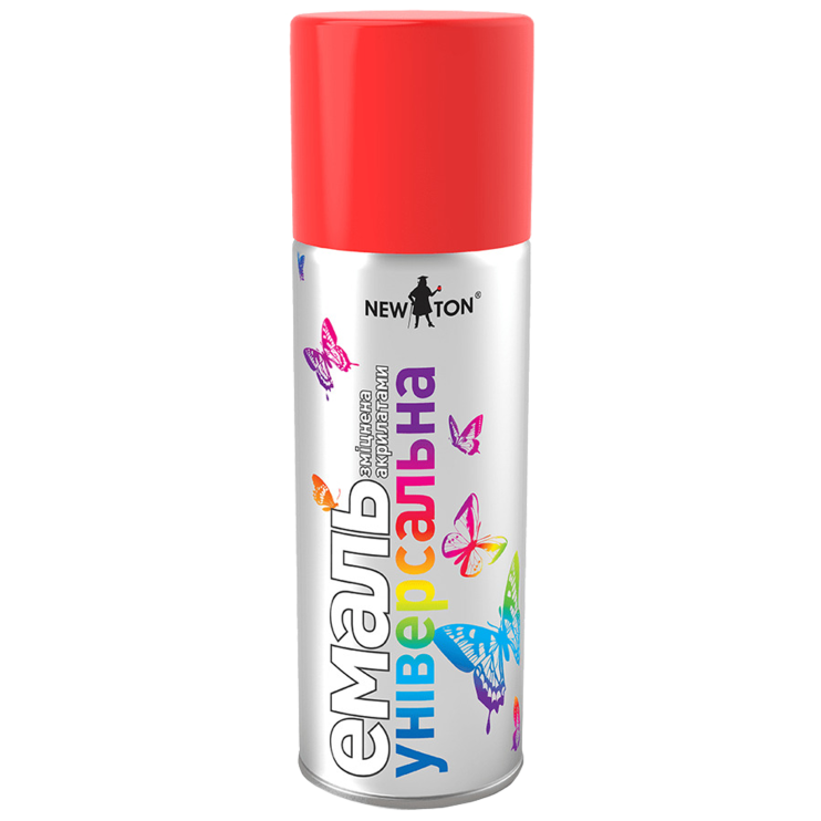 Эмаль универсальная в аэрозоле NewTon огненно-красная RAL3000 (400 мл) - Новаторстрой - фото 1