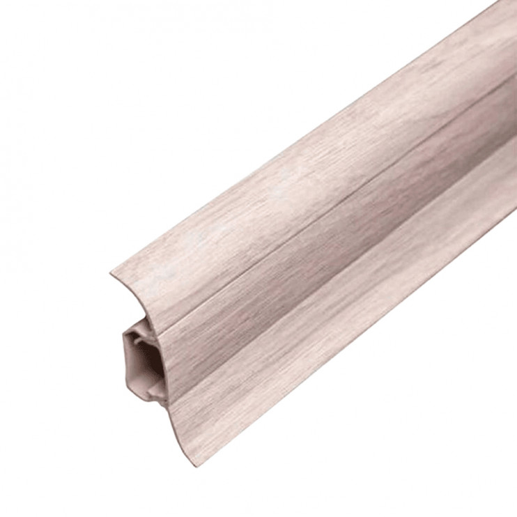 Плінтус ПВХ TIS дуб білий (ПЛГ-0014) 18x56x2500 мм - Новаторбуд - фото 1