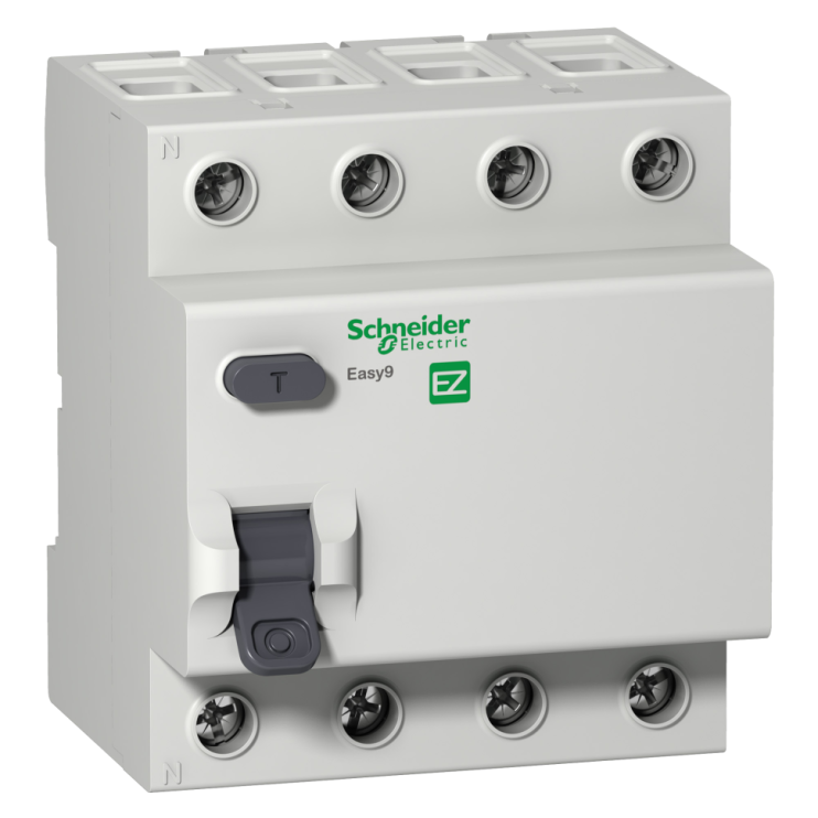 Дифавтомат із ПЗВ Schneider Electric EZ9, 4Р 0,3А 63А тип AC - Новаторбуд - фото 1