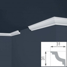 Плінтус стельовий Marbet Decor E28 LUX 31x31x2000 мм