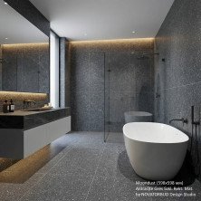 Напольная и облицовочная плитка Moondust Antracite Gres Szkl. Rekt. Mat. 598x598 мм