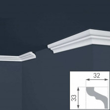 Плинтус потолочный Marbet Decor E6 LUX 33x32x2000 мм
