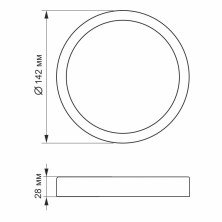 Світильник накладний LED VIDEX 12W 5000K (VL-DLRS-125)