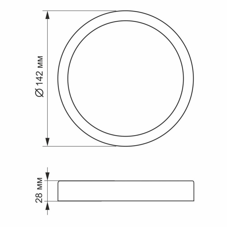 Cветильник накладной LED VIDEX 12W 5000K (VL-DLRS-125) - Новаторстрой - фото 3