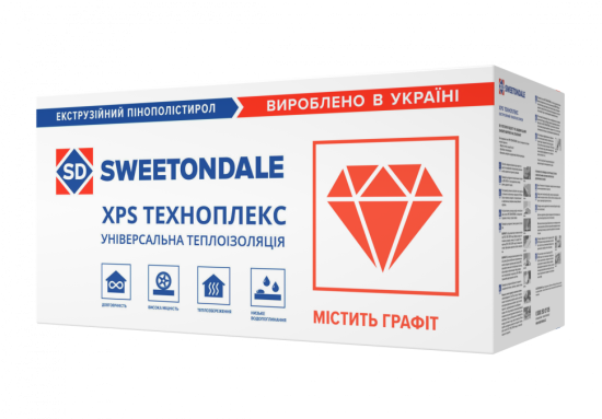 Экструдированный пенополистирол Техноплекс Fas 1180x580x50 мм (1 шт) Киев в Киеве - Новаторстрой - фото 1