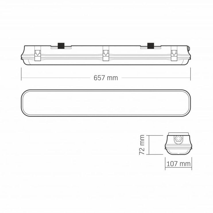 Cветильник линейный под лампу LED VIDEX 2хТ8 (VL-BNW-T8062G) Киев в Киеве - Новаторстрой - фото 12