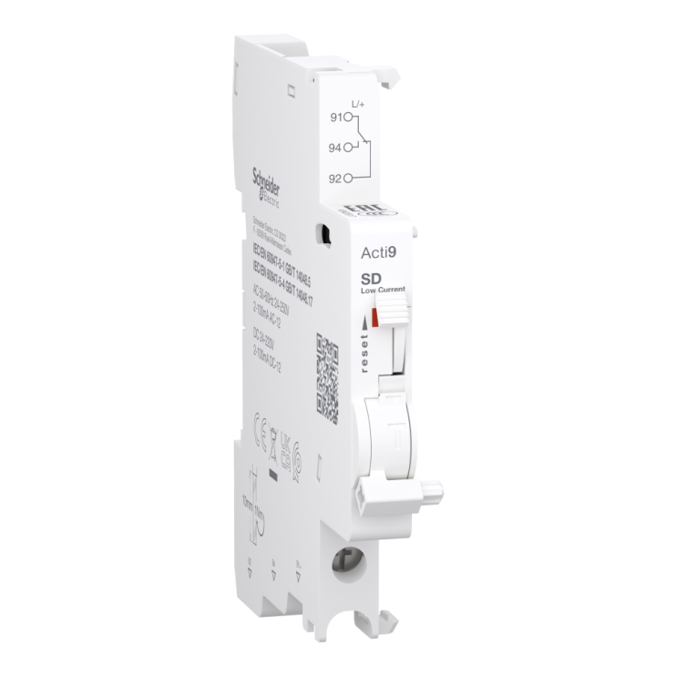 Вспомогательный контакт Schneider Electric Acti9 iSD от 2 до 100 мА C60/C120 - Новаторстрой - фото 1