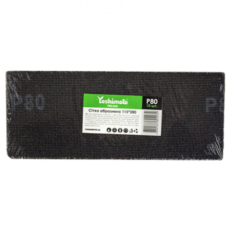 Сітка абразивна Yoshimoto Р80 (115x280 мм) 10 шт. Київ у Києві - Новаторбуд - фото 1