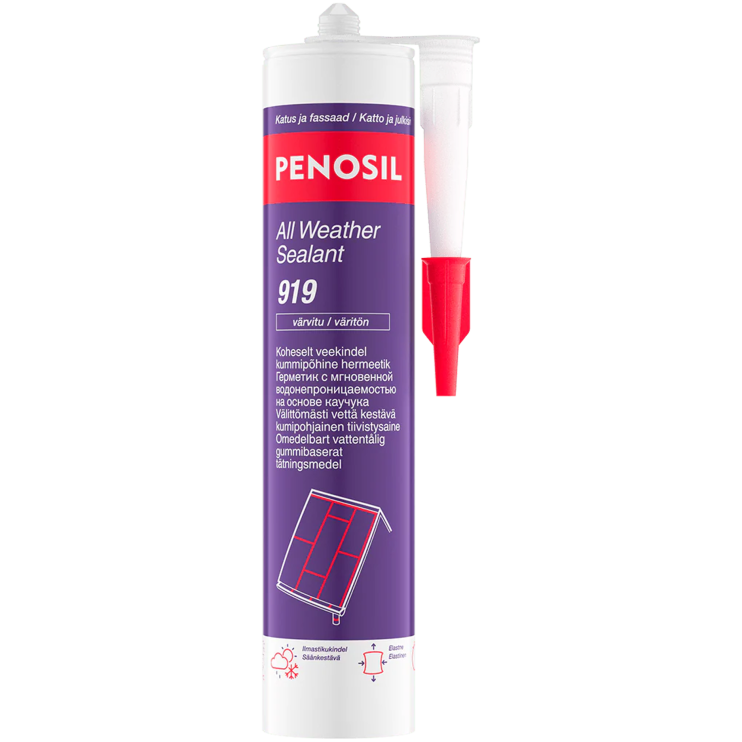 Герметик водостійкий Penosil All Weather Sealant 919 прозорий (310 мл) - Новаторбуд - фото 1