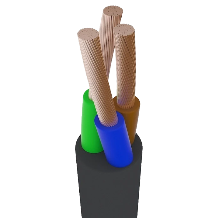 Провід мідний ЗЗЦМ ПВС 3x2,5 мм черный Київ у Києві - Новаторбуд - фото 1