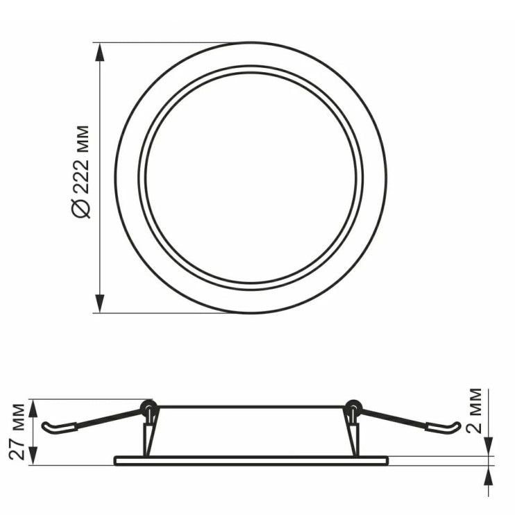 Світильник вбудований LED VIDEX 20W 5000K (VL-DLBR-205) - Новаторбуд - фото 4
