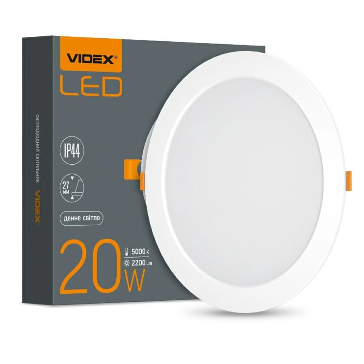 Cветильник встраиваемый LED VIDEX 20W 5000K (VL-DLBR-205) Киев в Киеве - Новаторстрой - фото 1