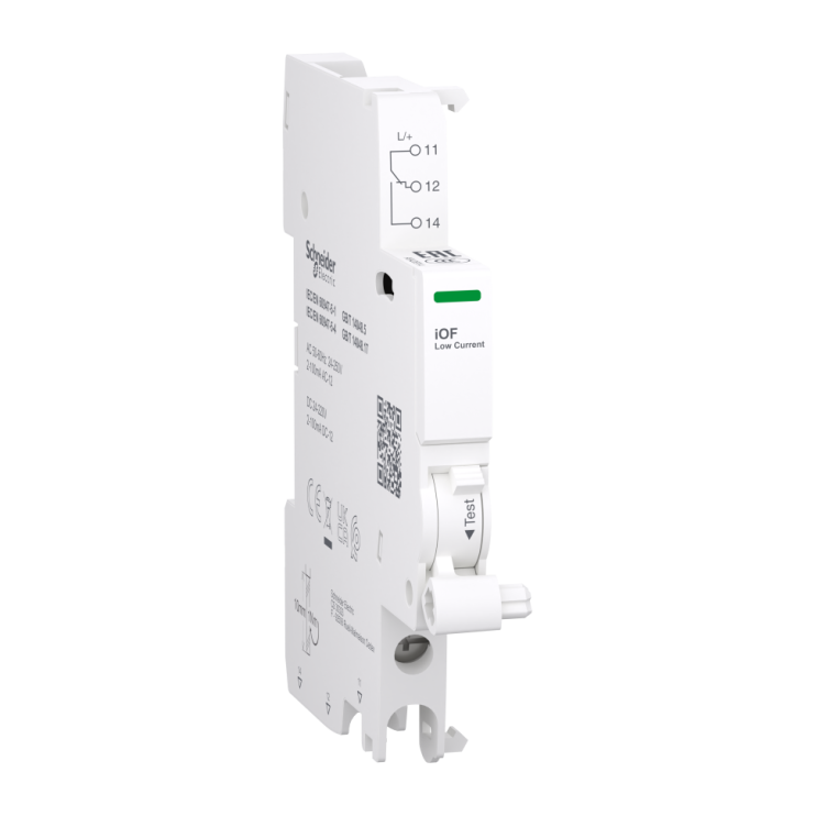 Допоміжний контакт Schneider Electric Acti9 A9A, iOF, 1 C/O, 2 мА до 100 мА - Новаторбуд - фото 1