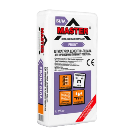 Штукатурка цементно-піщана Master Front сіра (25 кг) - Новаторбуд - фото 1