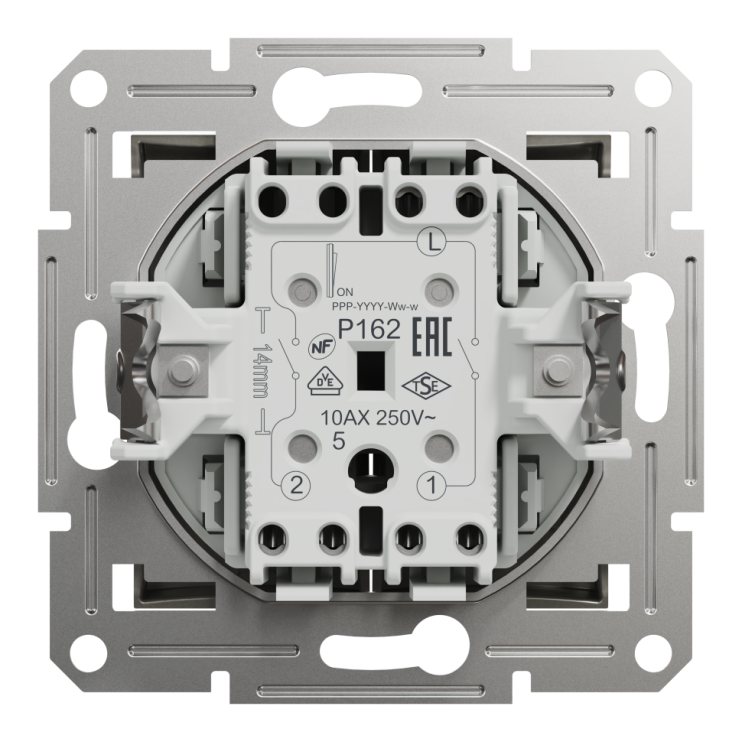 Выключатель двухклавишный самозажимной Schneider Electric Asfora, бронза - Новаторстрой - фото 2