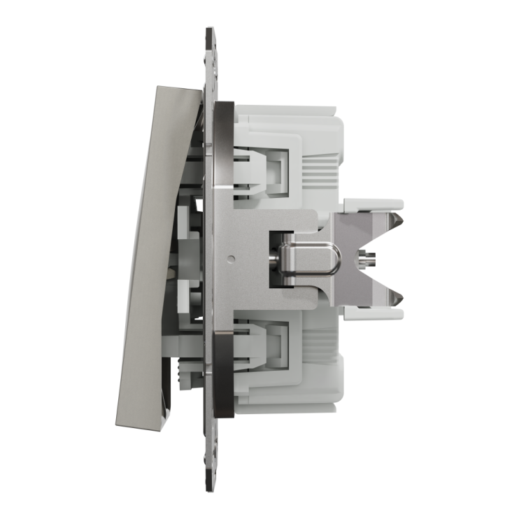 Выключатель двухклавишный самозажимной Schneider Electric Asfora, бронза - Новаторстрой - фото 5