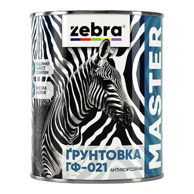 Грунтовка антикоррозионная ГФ-021 Zebra MASTER 1217 М17 (2,6 кг) - Новаторстрой - фото 2