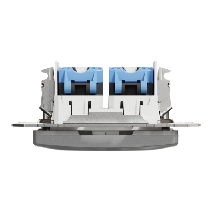 Розетка сетевая Schneider Electric Sedna Design&Elements, 2xRJ45 CAT6 UTP, PRO (алюминий) Киев в Киеве - Новаторстрой - фото 7