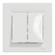 Выключатель двухклавишный самозажимной Schneider Electric Asfora, белый Киев