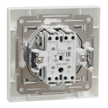 Вимикач двоклавішний самозатискний Schneider Electric Asfora, білий