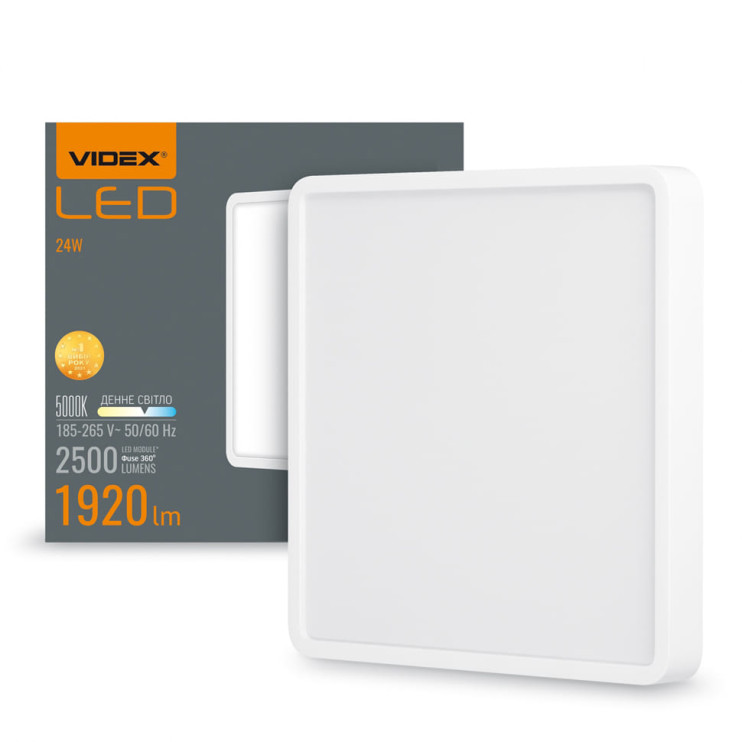 Світильник накладний LED VIDEX 24W 5000K (VL-DLSS-245) Київ у Києві - Новаторбуд - фото 1