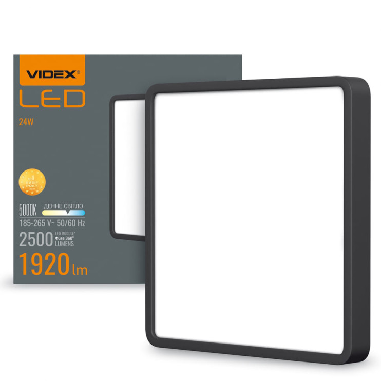 Світильник накладний LED VIDEX 24W 5000K (VL-DLSS-245) Київ у Києві - Новаторбуд - фото 3