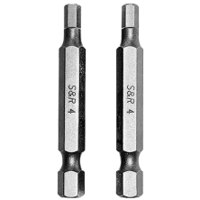 Бита S&R Hex4 x 50 мм S2 (2 шт)