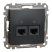 Розетка мережна Schneider Electric Sedna Design&Elements, 2xRJ45 CAT6 UTP, PRO (антрацит)
