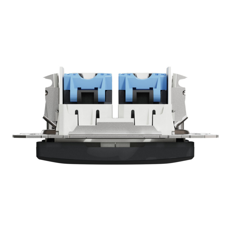 Розетка мережна Schneider Electric Sedna Design&Elements, 2xRJ45 CAT6 UTP, PRO (антрацит) - Новаторбуд - фото 7