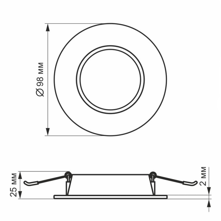 Світильник вбудований LED VIDEX 4W 5000K (VL-DLBR-045) Київ у Києві - Новаторбуд - фото 5