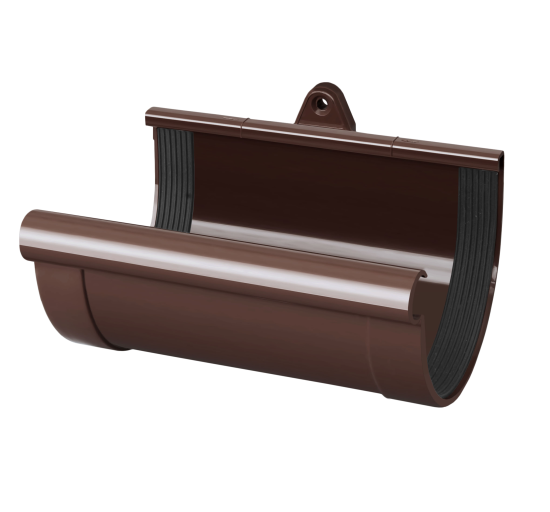 Муфта жолоба Rainway 90 коричнева - Новаторбуд - фото 1