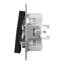 Вимикач одноклавішний самозатискний Schneider Electric Asfora, антрацит