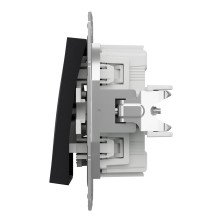 Выключатель одноклавишный самозажимной Schneider Electric Asfora, антрацит