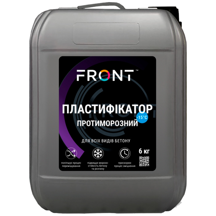 Пластификатор FRONT противоморозный для всех видов бетона (10 л) - Новаторстрой - фото 1