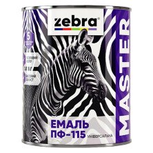 Эмаль универсальная Zebra Master ПФ-115 зеленая 1236 М36 (2,6 кг)