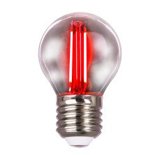 Лампа світлодіодна LED Velmax V-Filament-G45 2W 2500K 200Lm (червона)