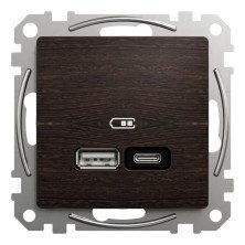 USB розетка Schneider Electric Sedna Design&Elements А+С, венге