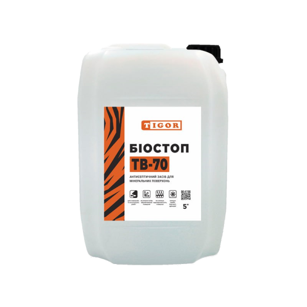 Грунт-просочення Біостоп від плісняви ТВ-70 TIGOR (0,5 л) - Новаторбуд - фото 1