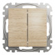 Двухклавишный переключатель Schneider Electric Sedna Design&Elements, берёза Киев
