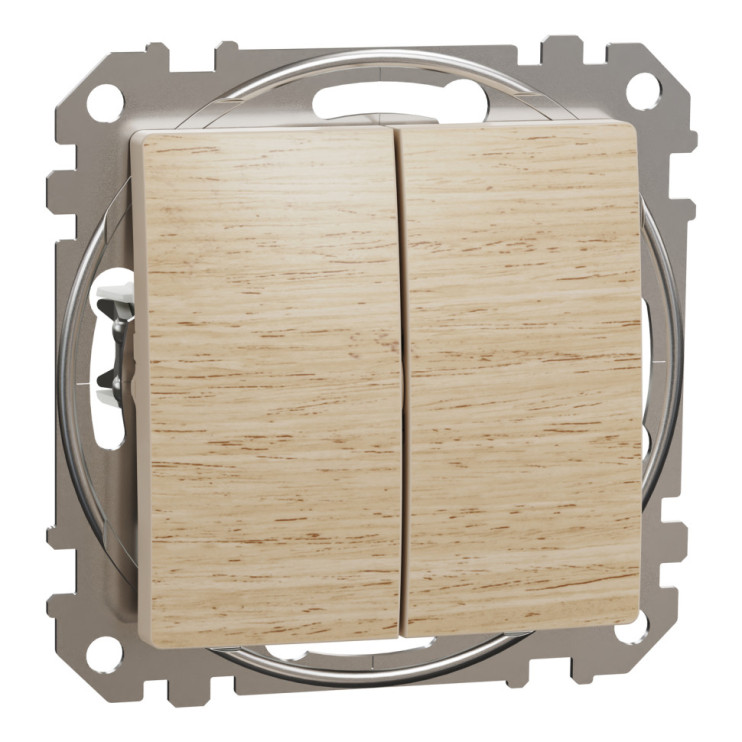 Двухклавишный переключатель Schneider Electric Sedna Design&Elements, берёза Киев в Киеве - Новаторстрой - фото 3