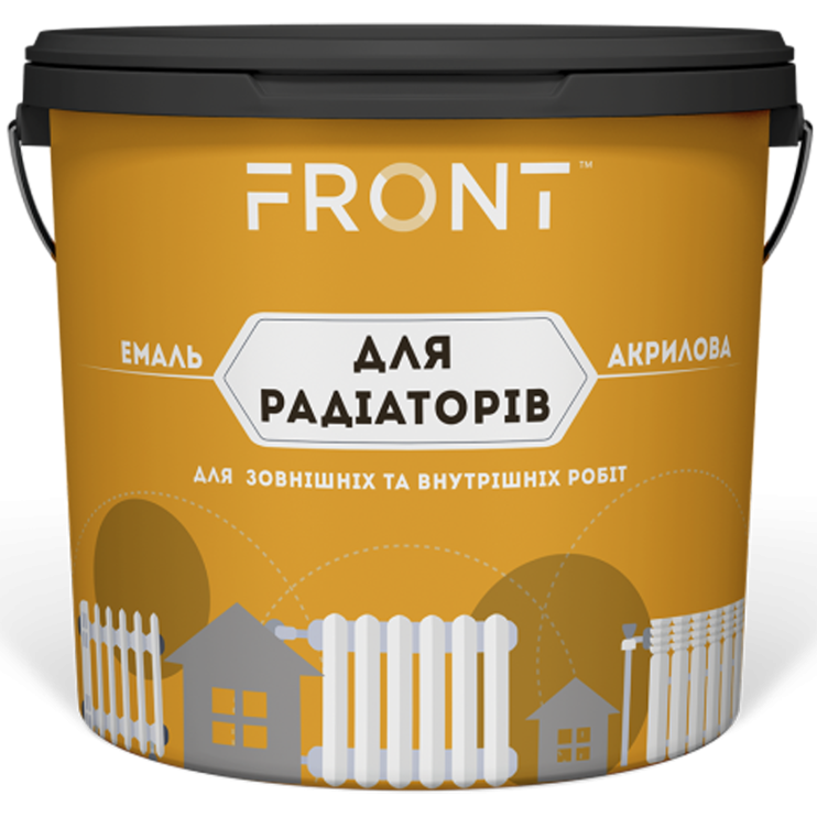 Эмаль для радиаторов FRONT (2 кг) белая банка Киев в Киеве - Новаторстрой - фото 1